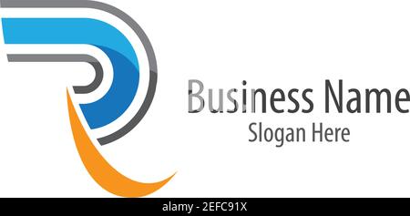 R letter logo vector icon illustration design Stock Vector
