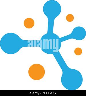 Molecule logo template vector icon illustration design Stock Vector