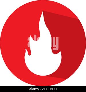 Fire flame logo template vector icon illustration design Stock Vector