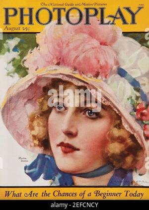 MARION DAVIES (1897-1961) American film actress on the cover of Photoplay in August 1923. Stock Photo