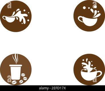 Coffee cup logo template vector icon design Stock Vector