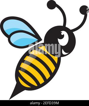 Bee logo vector icon illustration Stock Vector