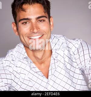 Portrait of a young man smiling Stock Photo