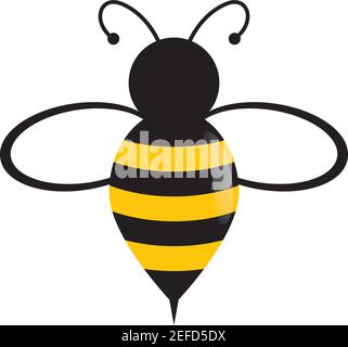 Bee logo vector icon illustration Stock Vector