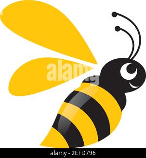 Bee logo vector icon illustration Stock Vector