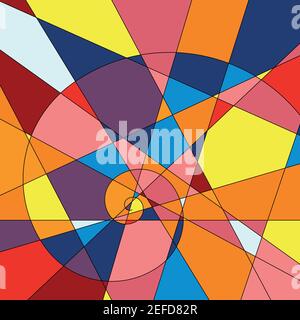 Bright abstract colorful mosaic background. Stock Vector