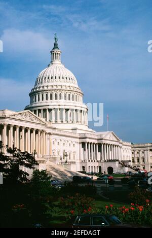 Low angle view of a government building, Capitol Building, Washington DC, USA Stock Photo