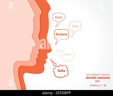Vector Illustration of International Mother Language Day observed on February 21 Stock Vector