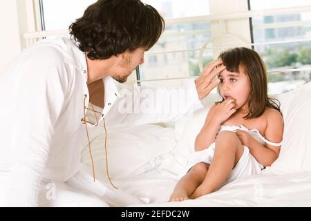 Close-up of a father with his daughter Stock Photo
