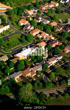 Aerial views of Montgomery County housing develop., Maryland Stock Photo