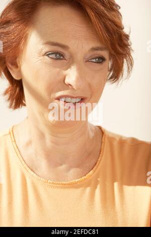 Close-up of a senior woman smiling Stock Photo