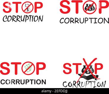 Stop Corruption and International Anti-Corruption Day Stock Vector