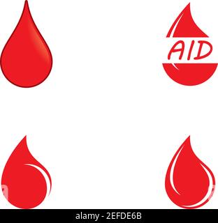 Blood logo template vector icon illustration design Stock Vector