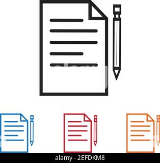 Documents icon stock vector illustration flat design Stock Vector