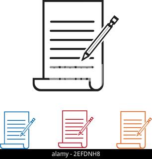 Documents icon stock vector illustration flat design Stock Vector