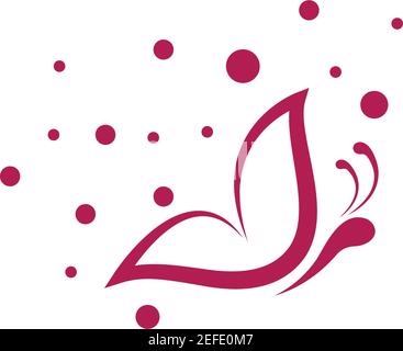 Butterfly logo template vector icon illustration design Stock Vector