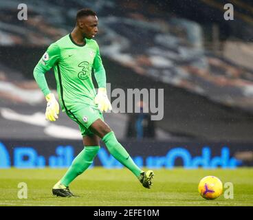 LONDON, ENGLAND - FEBRUARY 04: Chelsea's Edouard Mendyduring Premiership between Tottenham Hotspur and Chelsea at Tottenham Hotspur Stadium , London, Stock Photo