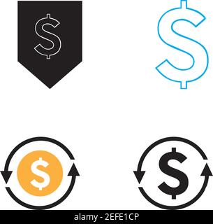 dollar money vector icon illustration design template - vector Stock Vector