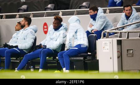 LONDON, ENGLAND - FEBRUARY 04: Chelsea's Tammy Abraham during Premiership between Tottenham Hotspur and Chelsea at Tottenham Hotspur Stadium , London, Stock Photo