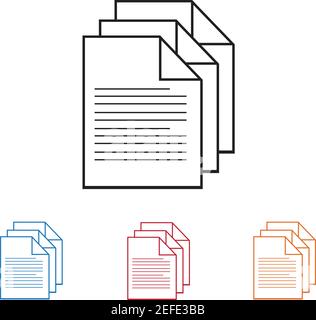 Documents icon stock vector illustration flat design Stock Vector