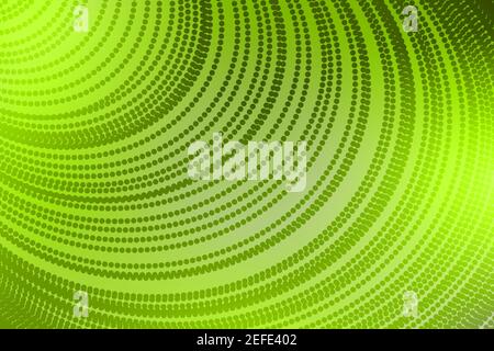 Polka dots green background. Vector halftone illustration. Geometric monochrome dotted pattern. Pop art cover with bubbles in contrast colors Stock Vector