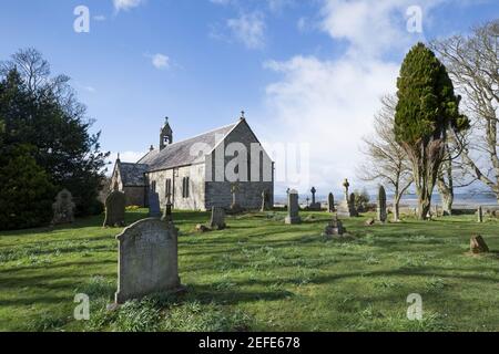 St. Oswald's Church, Heavenfield, Hadrian's Wall, Northumberland, UK Stock Photo