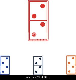 Domino Vector illustration,domino card icon template vector illustration design Stock Vector