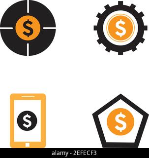 dollar money vector icon illustration design template - vector Stock Vector