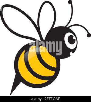 Bee logo vector icon illustration Stock Vector