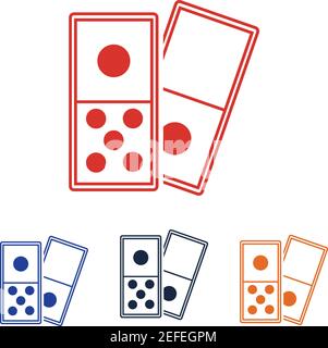 Domino Vector illustration,domino card icon template vector illustration design Stock Vector