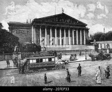 The Exterior of the Chamber of Deputies, Paris, 1872 Stock Photo