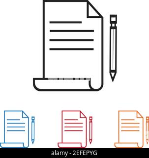 Documents icon stock vector illustration flat design Stock Vector