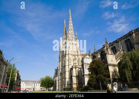Low angle view of a church, St. Andre Cathedral, Bordeaux, Aquitaine, France Stock Photo