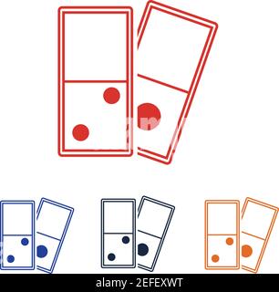 Domino Vector illustration,domino card icon template vector illustration design Stock Vector