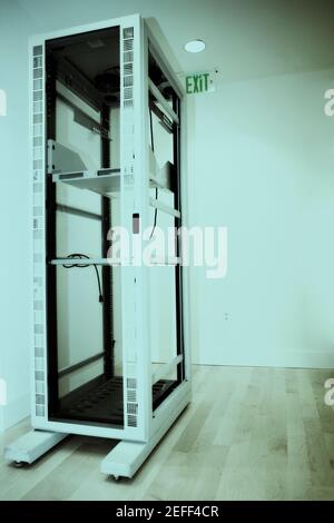 Cabinet in a server room Stock Photo