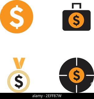 dollar money vector icon illustration design template - vector Stock Vector