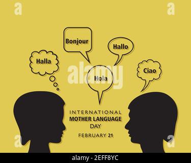 Vector Illustration of International Mother Language Day observed on February 21 Stock Vector