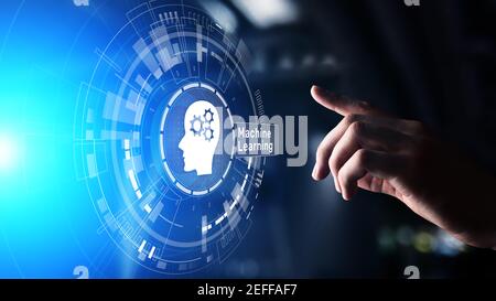 Machine Deep learning algorithms, Artificial intelligence, AI, Automation and modern technology in business as concept Stock Photo