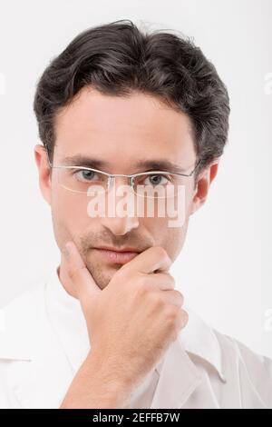 Portrait of a male doctor looking serious Stock Photo