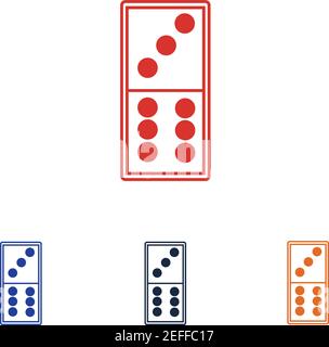Domino Vector illustration,domino card icon template vector illustration design Stock Vector