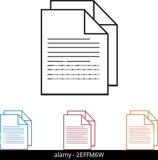 Documents icon stock vector illustration flat design Stock Vector