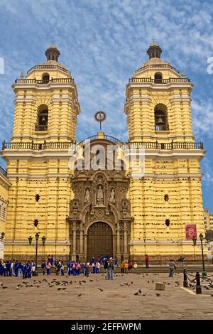 Facade of a cathedral, San Francisco Church And Convent, Lima, Peru Stock Photo