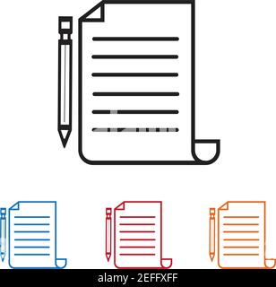 Documents icon stock vector illustration flat design Stock Vector