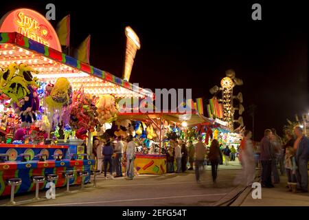 Group of people in an amusement park, Riverfront Park, Cocoa Beach, Florida, USA Stock Photo