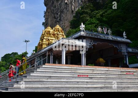 Sri Venkatachalapathi & Alamelu Hindu Temple inside the Batu Caves complex, Kuala Lumpur, Malaysia, Southeast Asia Stock Photo