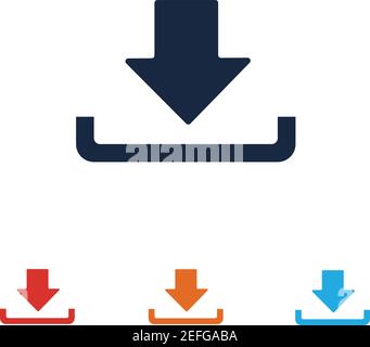 Download icon vector symbol illustration design template Stock Vector