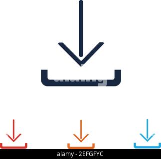 Download icon vector symbol illustration design template Stock Vector