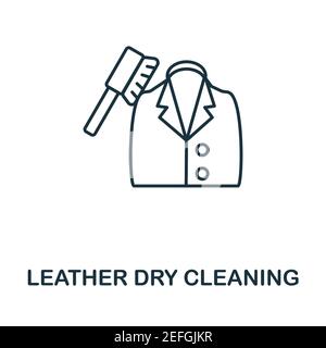 Leather Dry Cleaning icon. Simple illustration from laundry collection. Creative Leather Dry Cleaning icon for web design, templates, infographics and Stock Vector