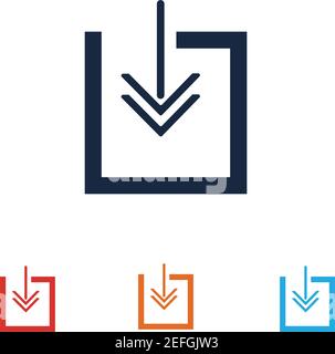 Download icon vector symbol illustration design template Stock Vector