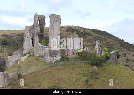 Corfe Castle, Wareham, Dorset – 6th August 2020. Stock Photo